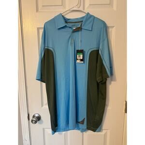 NWT Nike Golf Fit Dry Athletic Polo Shirt Light Blue Gray Sz: XL